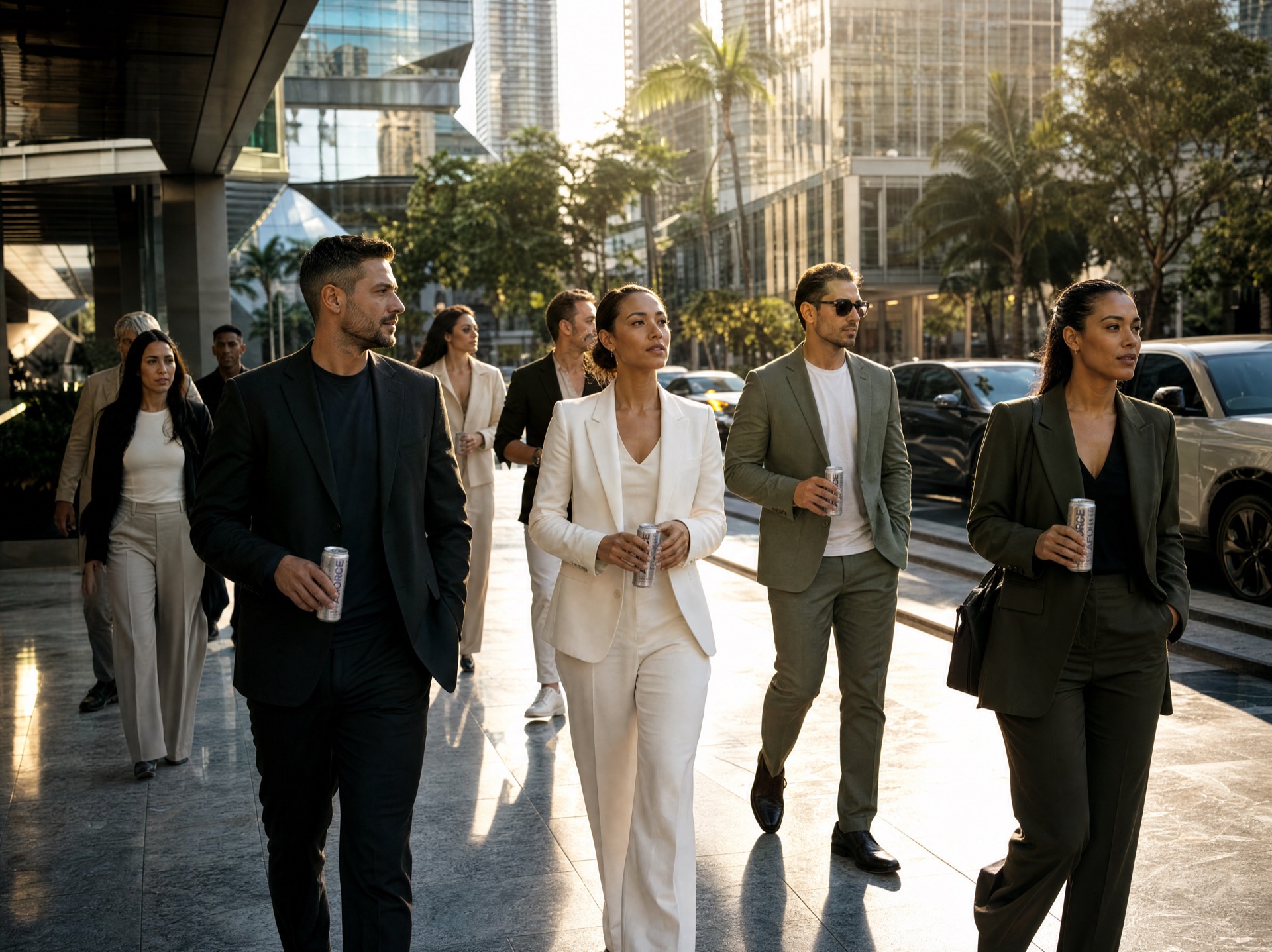 A group walking through Brickell at golden hour — where preparation meets possibility